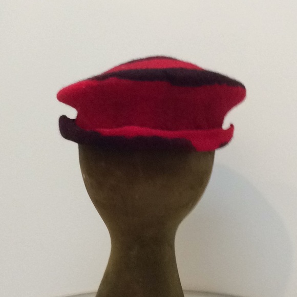 Cloth art couture felted wool hat
